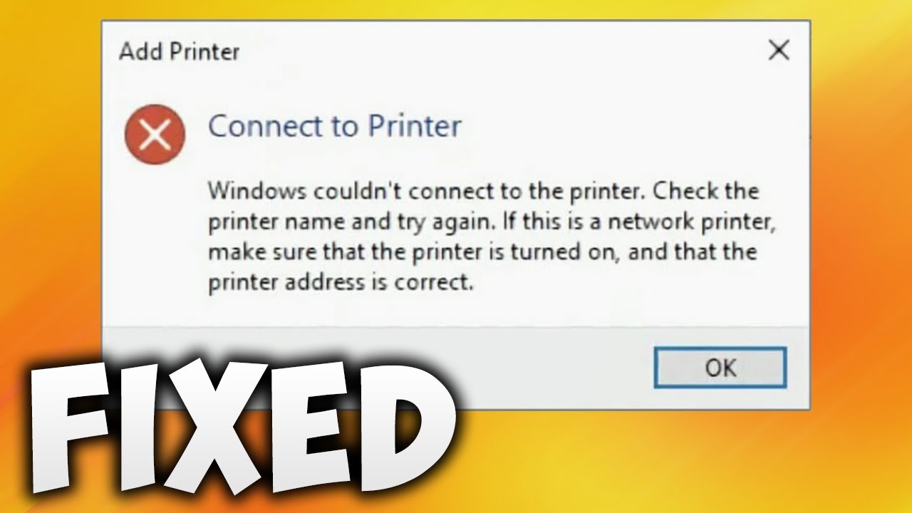 Check printer connectivity
Make sure the printer is turned on and connected to the computer