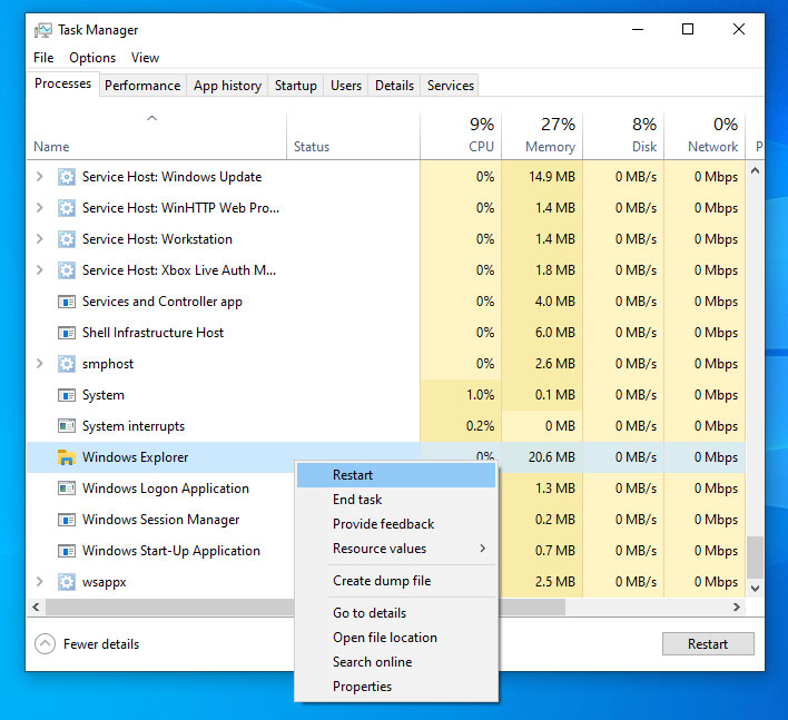 Close Task Manager.
Restart your computer to apply the changes.