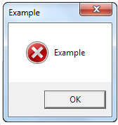Computer error message