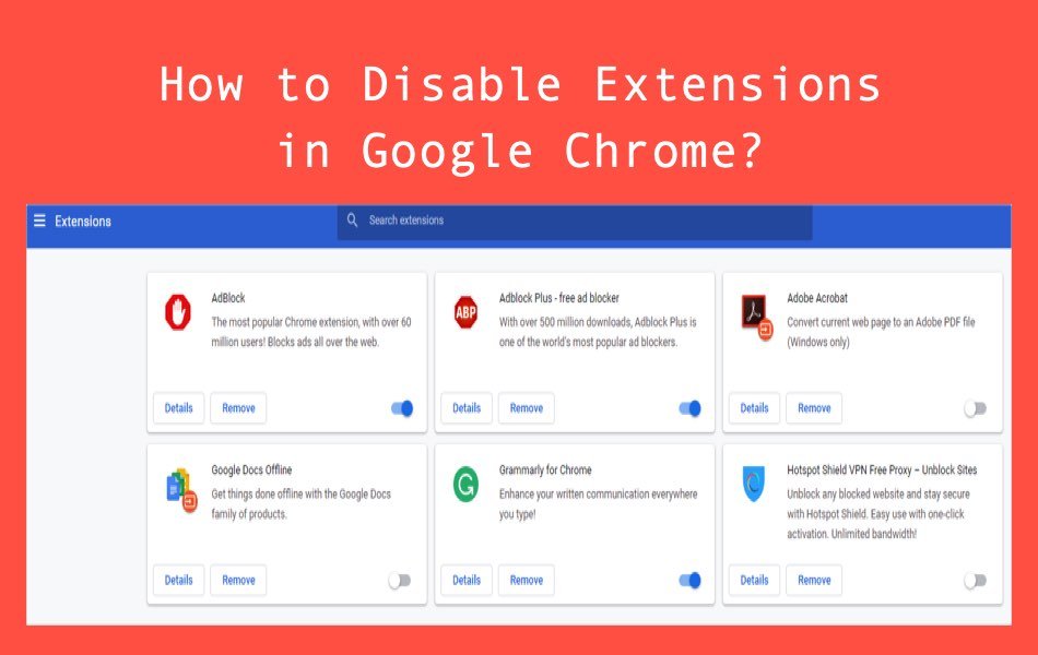 Disable all extensions: Click the three dots on the top right corner of Chrome, select More Tools, then Extensions. Toggle off all the extensions and restart Chrome.
Remove problematic extensions: Identify which extensions may be causing the issue and remove them by clicking the Remove button next to the extension in the Extensions menu.