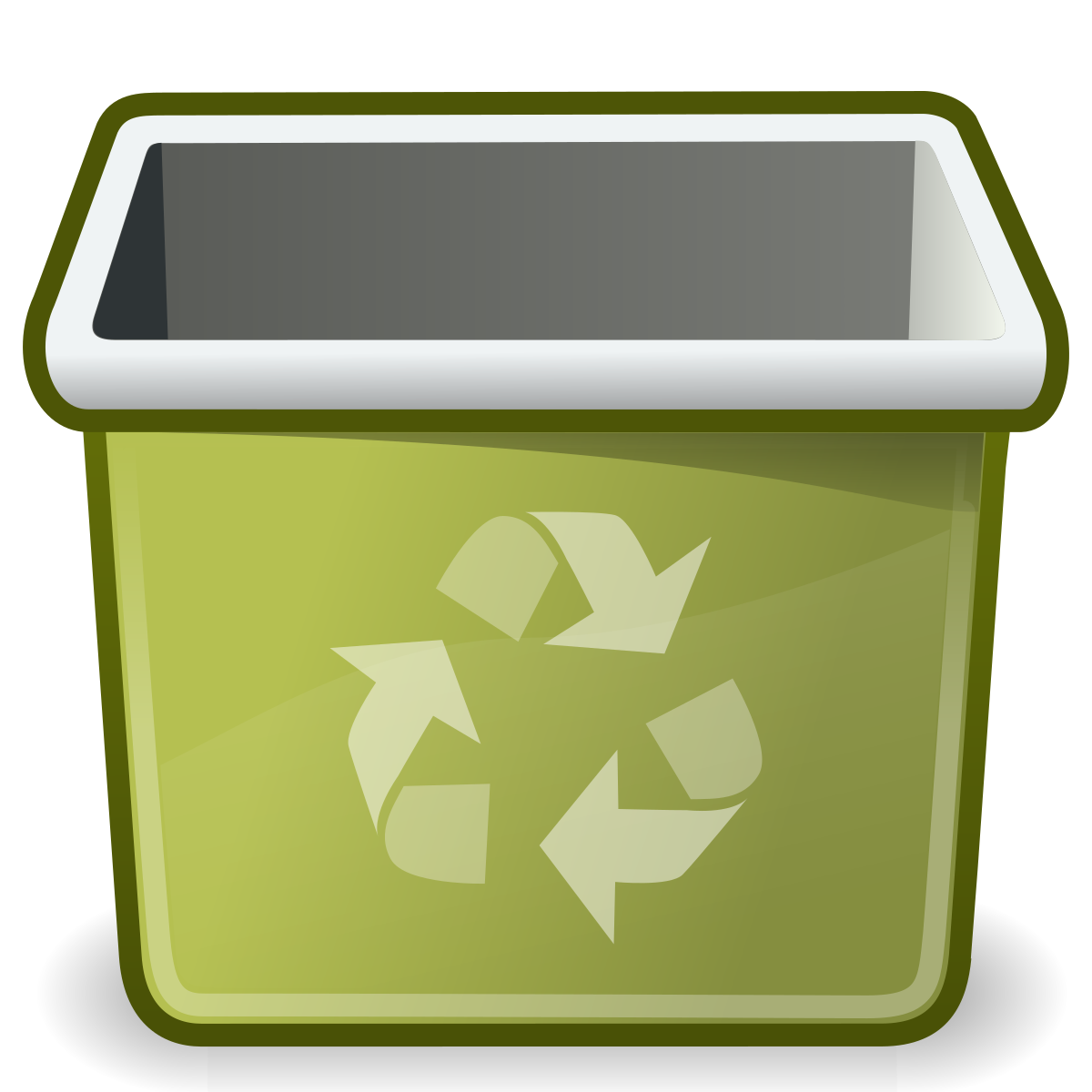 Email inbox with a trash bin icon