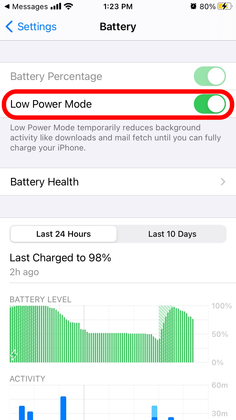 Enable battery sufficiently charged notification:
Ensure you never miss a notification: