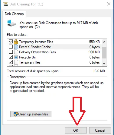 Find the option to clear the cache or temporary files.
Click on the clear cache option.