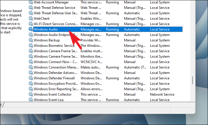 In the Services window, double-click on the Windows Audio service.
In the Startup type drop-down menu, select Automatic.