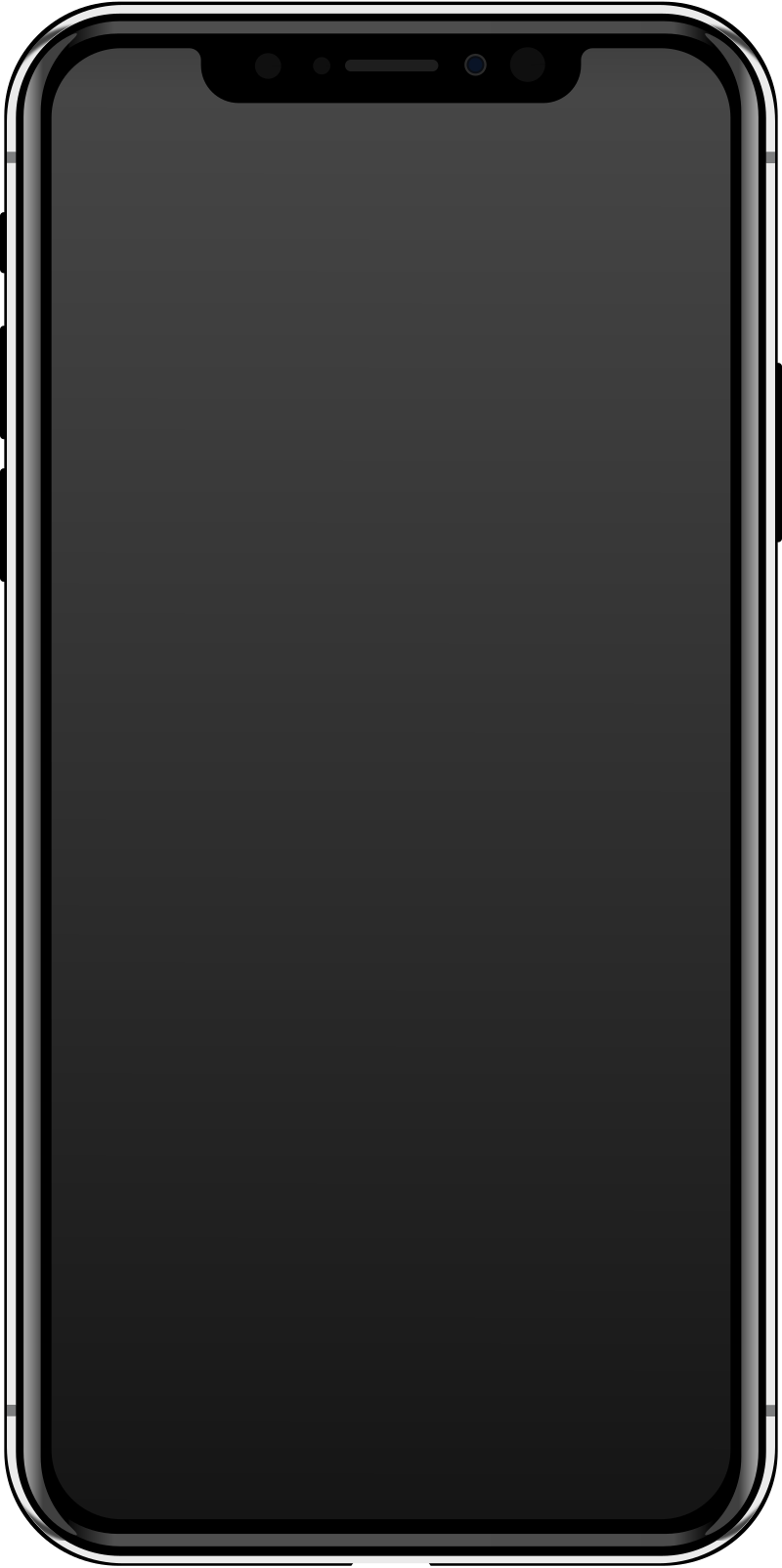 iPhone X with black screen