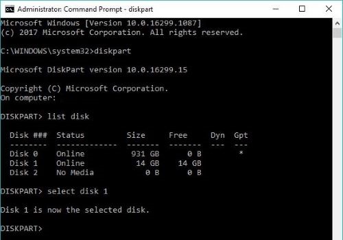 On the Windows Setup screen, press Shift+F10 to open the Command Prompt.
Type diskpart and press Enter to open the DiskPart utility.