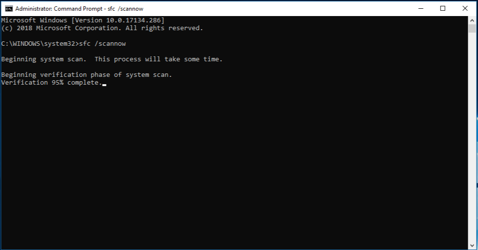 Open Command Prompt as an administrator
Type sfc /scannow and press Enter