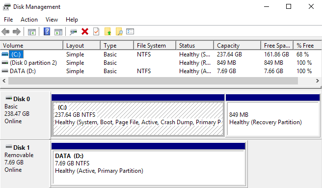 Open Disk Management by pressing Windows key + X and selecting Disk Management.
Right-click on the external hard drive and select Change Drive Letter and Paths.