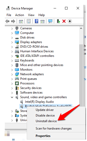 Restart the computer and check if the sound starts working.
Disable and re-enable the audio device in Device Manager.