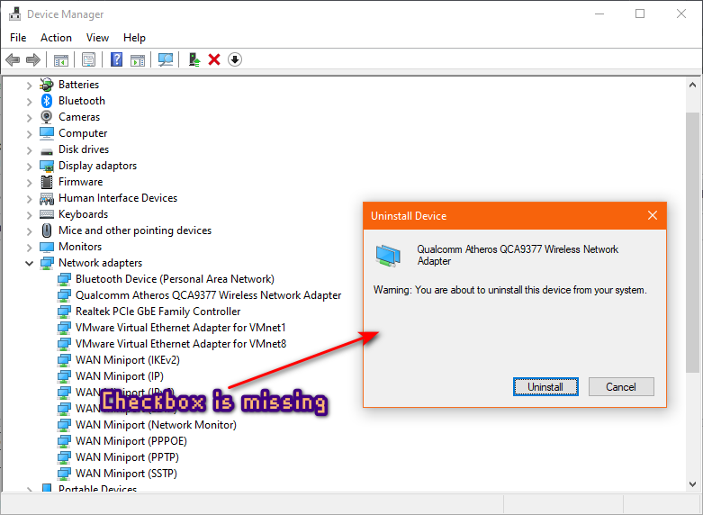 Right-click on the USB device causing the issue and select Uninstall device.
Check the box that says Delete the driver software for this device and click Uninstall.