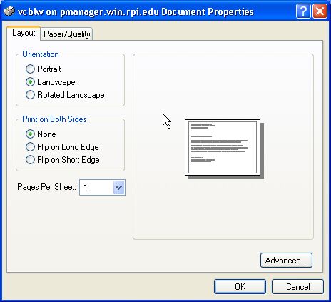 Select "Print" from the dropdown menu.
In the Print dialog box, click on the "Advanced" button.