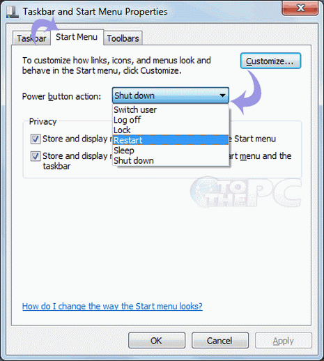 Select Windows 7 from the dropdown menu
Click Apply and then OK