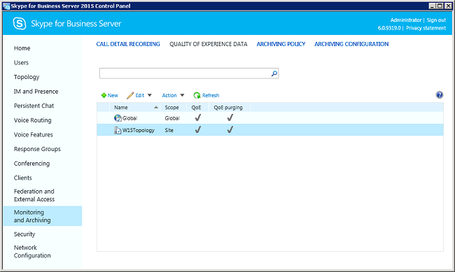 Skype for Business Recording Manager interface
