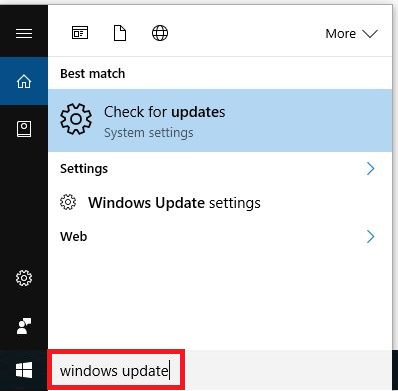 To do this, open the Start menu and search for Windows Update.
Select Check for updates and install any available updates.