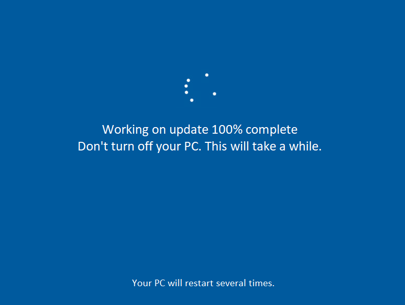 Wait for the update process to complete
Restart your computer