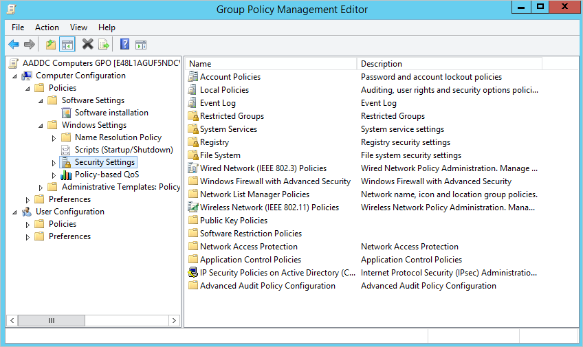 Windows Group Policy Editor settings page.