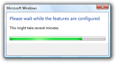 Windows update progress bar