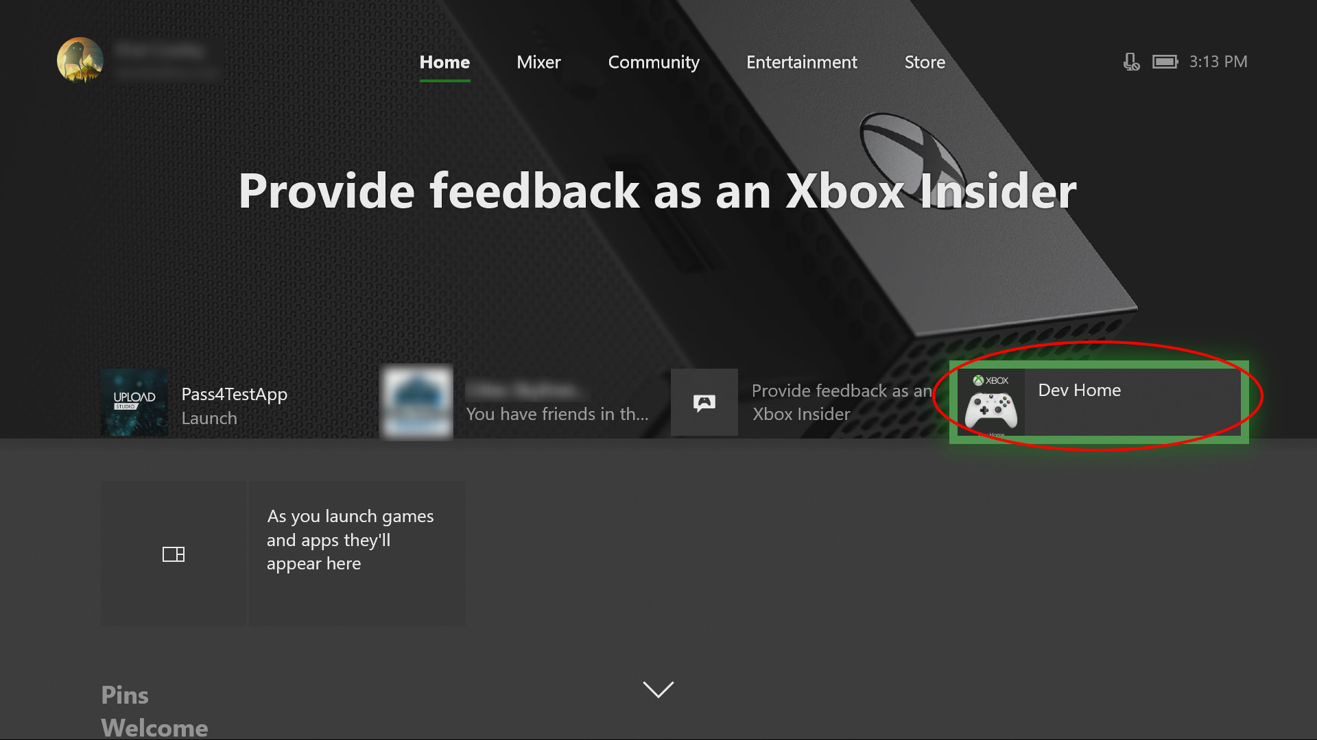 Xbox One Wi-Fi settings menu